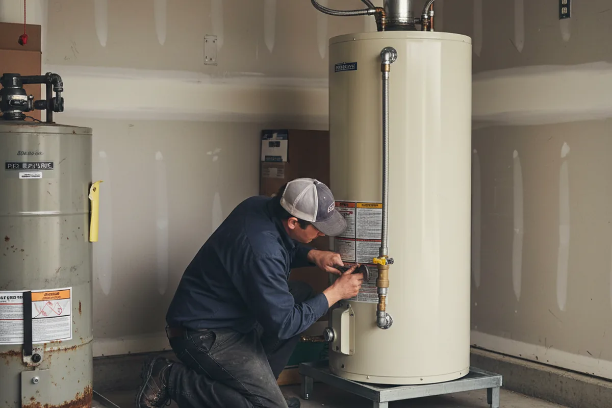 Water heater and shutoff valve replacement in Chelmsford